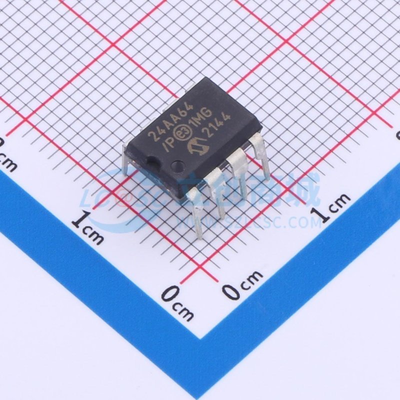 EEPROM 24AA64/P PDIP-8 MICROCHIP(美国微芯) 电子元件原装正品