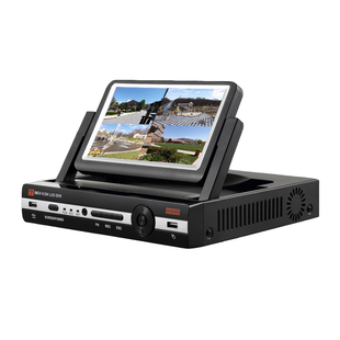 带屏硬盘录像一体机DVR NVR三合一可配淡紫红色自检故障黑色 AHD