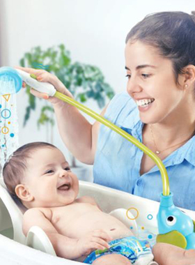 Yookidoo幼奇多儿童宝宝花洒喷水象电动洗澡玩具喷头套装玩水浴室