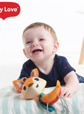 tinylove婴儿安抚玩偶可入口响纸0-1岁宝宝毛绒布玩具推车床挂件