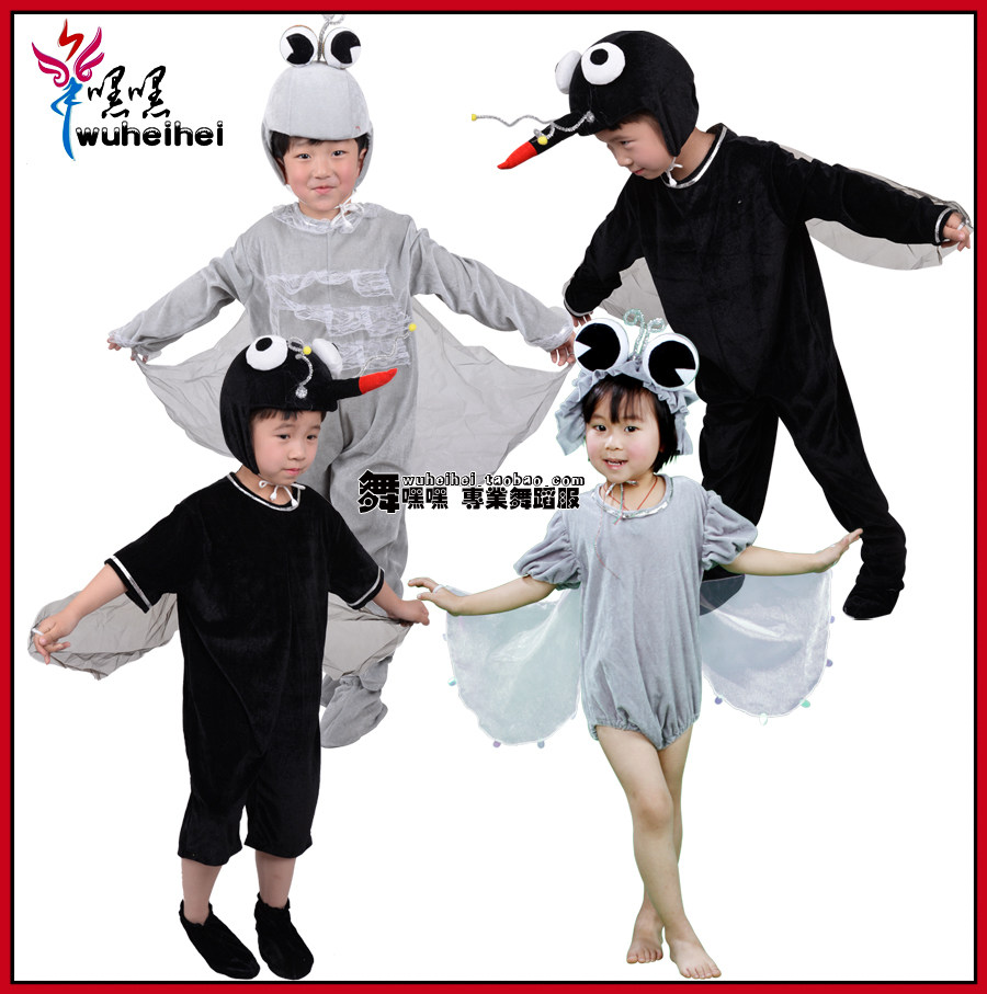 六一儿童节害虫苍蝇蚊子舞台演出服幼儿园游戏服昆虫卡通表演服装