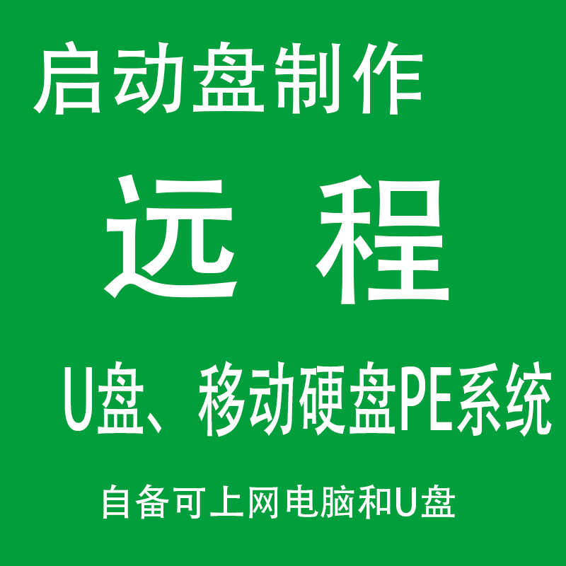 纯净版远程在线制作优盘