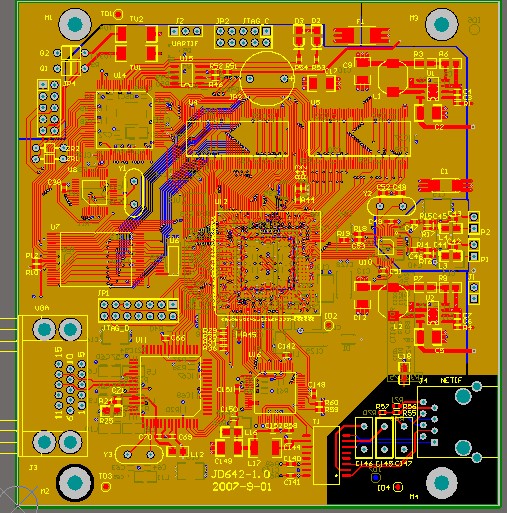TMS320DM642开发板原理图pcb DM642 带有LXT971 TVP5150 SAA7105H