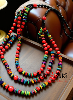 复古民族风藏式项链波西米亚长款