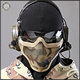 沙漠色 正品 酋长美军CM01钢网保护面具 户外