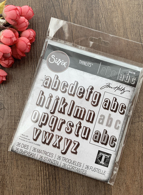 Sizzix 小写26字母 Alphanumeric Shadow Lower 进口切模
