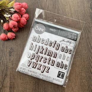 Lower Sizzix Shadow Alphanumeric 进口切模 小写26字母
