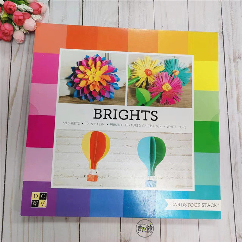 DCWV 12寸进口彩色卡纸 Brights Cardstock