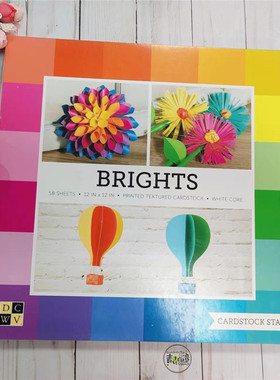 DCWV 12寸进口彩色卡纸 Brights Cardstock