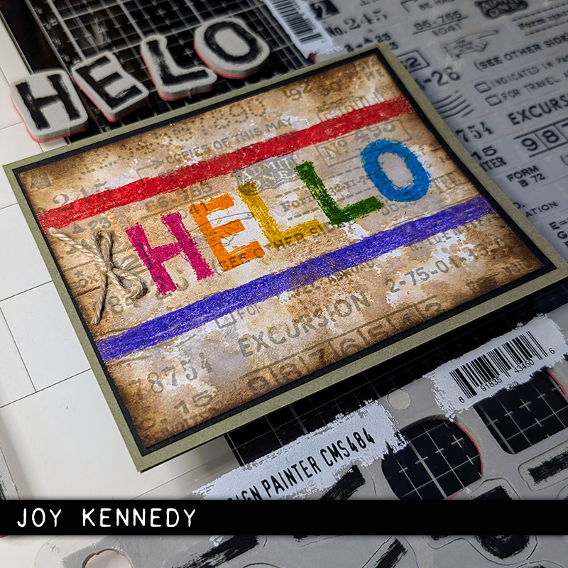 Tim Holtz 广告牌手写大写字体数字橡皮印章 Sign Painter