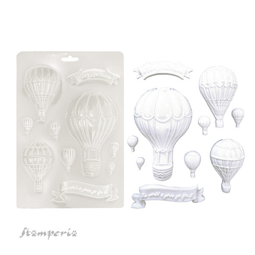 Stamperia 美好的热气球A5软模具 timeless balloons Soft Mould