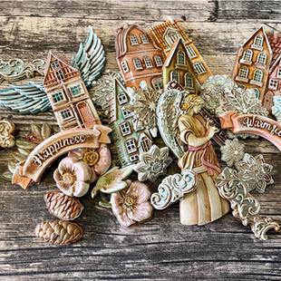 Stamperia 温暖小屋 A4软模具 Cozy houses Soft Mould