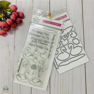 My Favorite Things 优雅的天鹅 Splendid Swans 进口印章切模