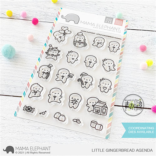 Mama elephant 小小姜饼人 Little gingerbread 进口透明印章切模