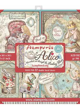 Stamperia 爱丽丝 镜中奇遇 纸本 Alice Through Looking Glass