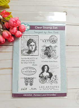 Creative Expressions 法式蕾丝爱好者透明印章 Parisian Lace