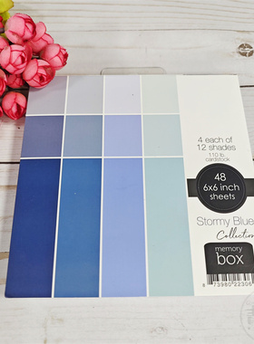 Memory Box 6寸纸本 10lb Solid Cardstock-Stormy Blue 进口