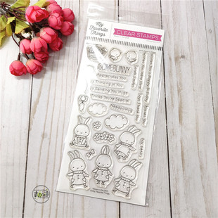My favorite things 乖乖兔子 Somebunny 进口透明印章及切模