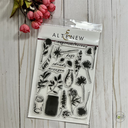 Altenew拼贴手帐印章混合媒介章