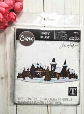 Sizzix 圣诞度假村 Holiday Village Colorize 进口切模