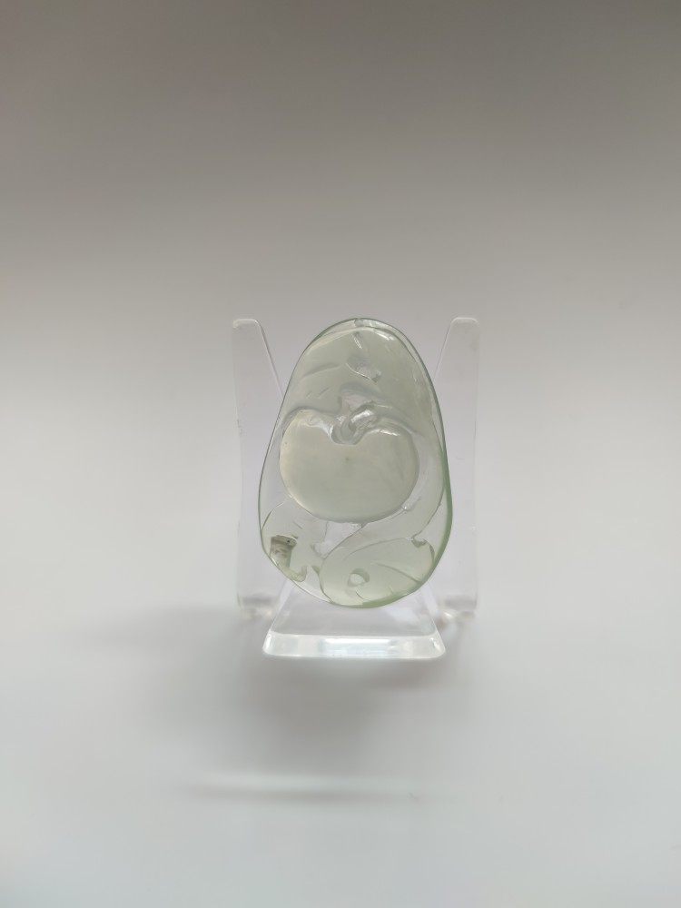 天然玉石岫玉冰料苹果平安颈饰挂件吊坠鉴定师藏品,珠宝/钻石/翡翠,颈饰,淘宝优惠券,粉丝福利购,淘宝优惠卷