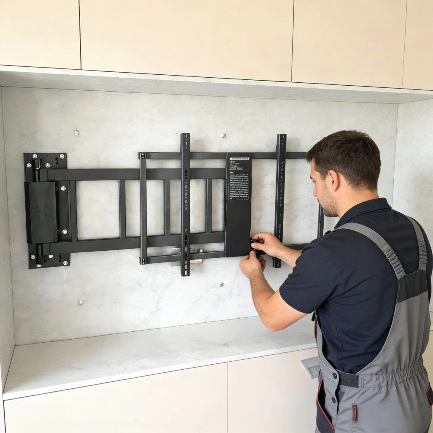 上门安装电视电动遥控挂架伸缩旋转折叠通用支架安装服务新锐力