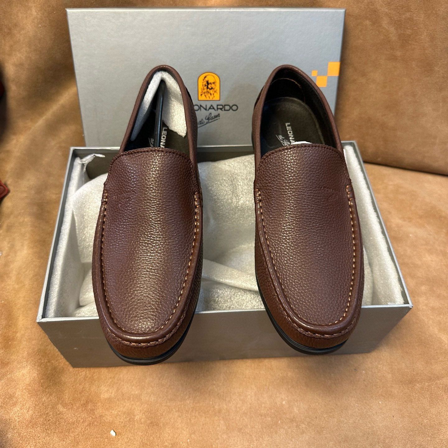 撤柜意大利品牌Leonardo男士豆豆皮鞋进口头层软牛皮轻软底AA20,流行男鞋,乐福鞋（豆豆鞋）,淘宝优惠券,粉丝福利购,淘宝优惠卷