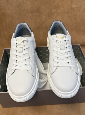 断码43 44撤法国品牌男士白色板鞋休闲百搭皮鞋头层牛皮GY2