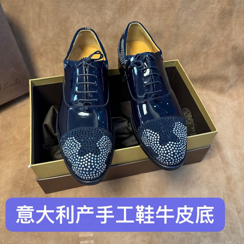 断码40 41撤柜手工意大利产高端宾男士婚宴晚会皮鞋牛皮底N398