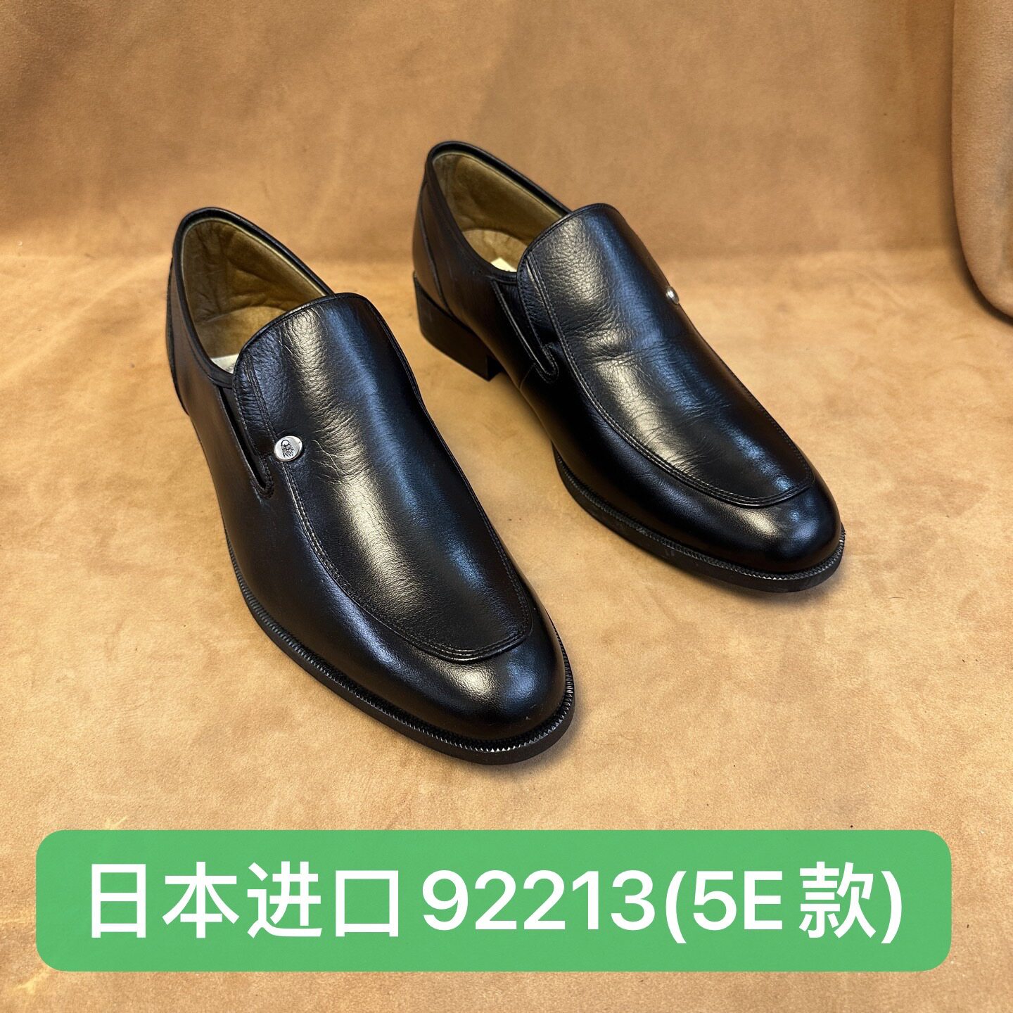 日产92213(5E)撤柜品牌高端利奥纳多一脚蹬皮鞋牛皮抗菌防臭AB20