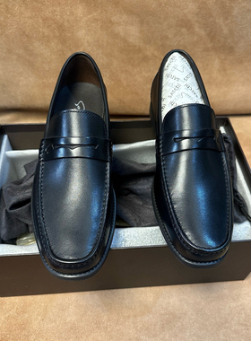 断码39撤柜品牌高端男士一脚蹬乐福皮鞋进口头层牛皮轻软底S86