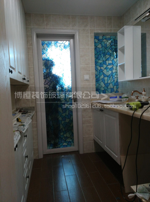 专业定制艺术玻璃 隔断玄关 背景墙 地中海彩色蒂凡尼艺术玻璃