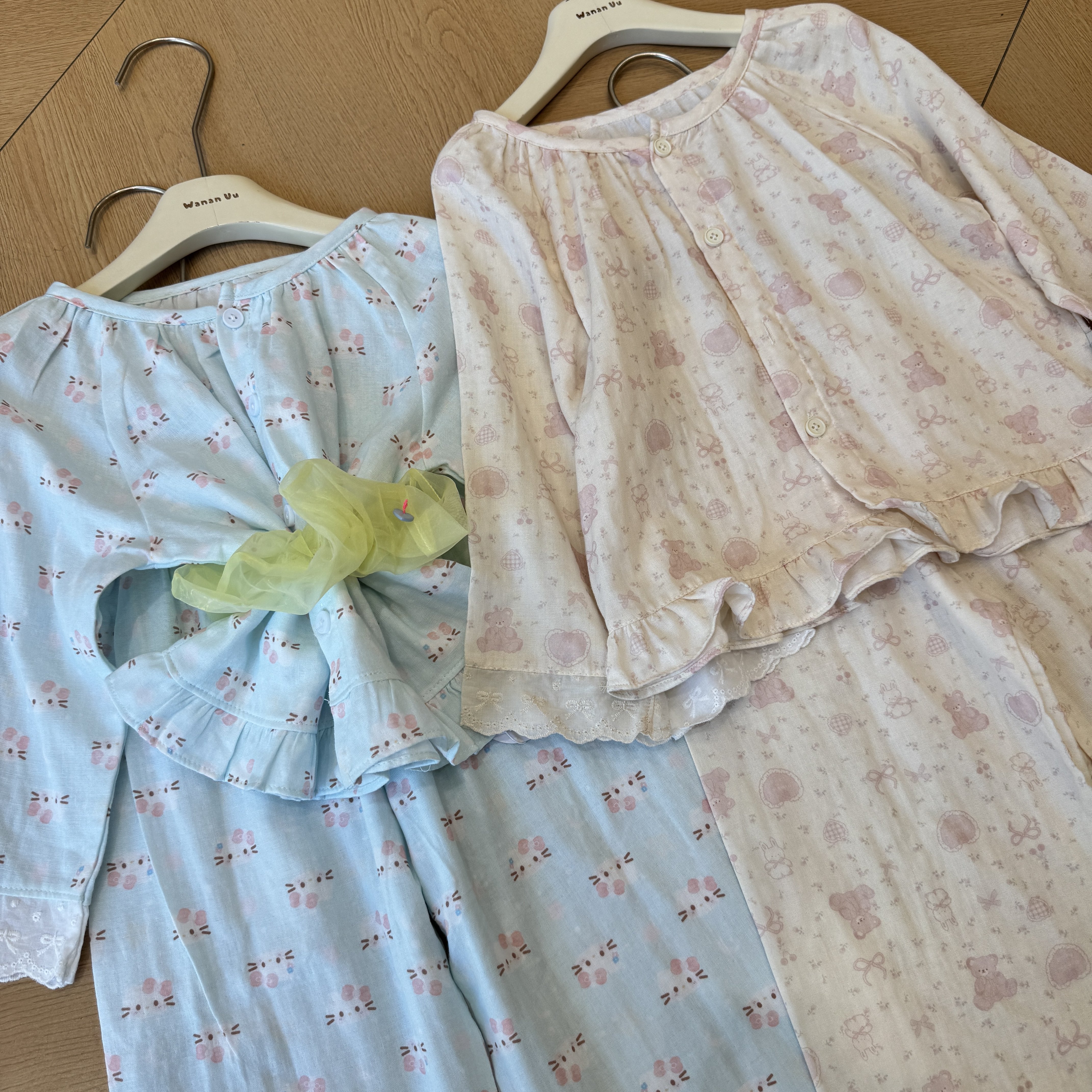 亲子款|女童柔软透气纯棉纱卡通睡衣裤套装儿童家居服两件套春夏