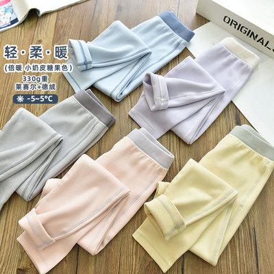 厚实软糯校服神器|男女童小奶皮保暖秋裤 中大儿童打底裤棉裤秋冬