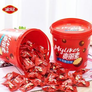 金冠麦丽素巧克力豆儿童糖果代可可脂招待零食结婚喜糖散装 批发