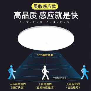 达祥之光感应吸顶灯楼梯过道灯楼道走廊灯红外人体雷达感应灯智能