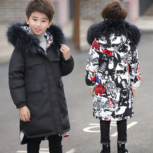 断码清仓男女同款两面穿羽绒服中长款加厚保暖毛领派克服