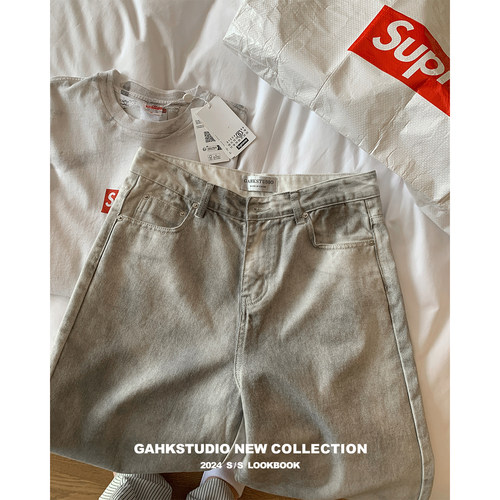 GAHKSTUDIO「店主创意手绘」FW24脏脏裤牛仔裤本季爆款 宽松显瘦