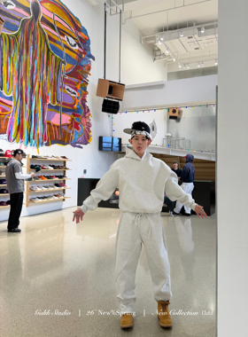 GAHKSTUDIO 万年款 经典款延续 轮廓剪裁500g卫衣套装 弯刀设计