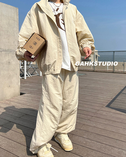 奢潮休闲长裤 GAHKSTUDIO 欧美街拍奢潮高级感卡戴珊kanye美式