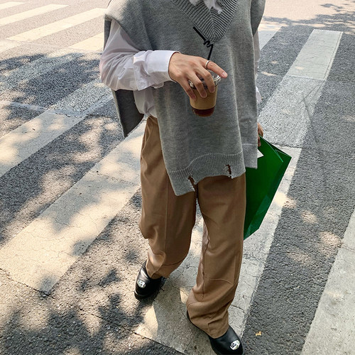 2024fw秋冬高级咖色百搭单品西裤