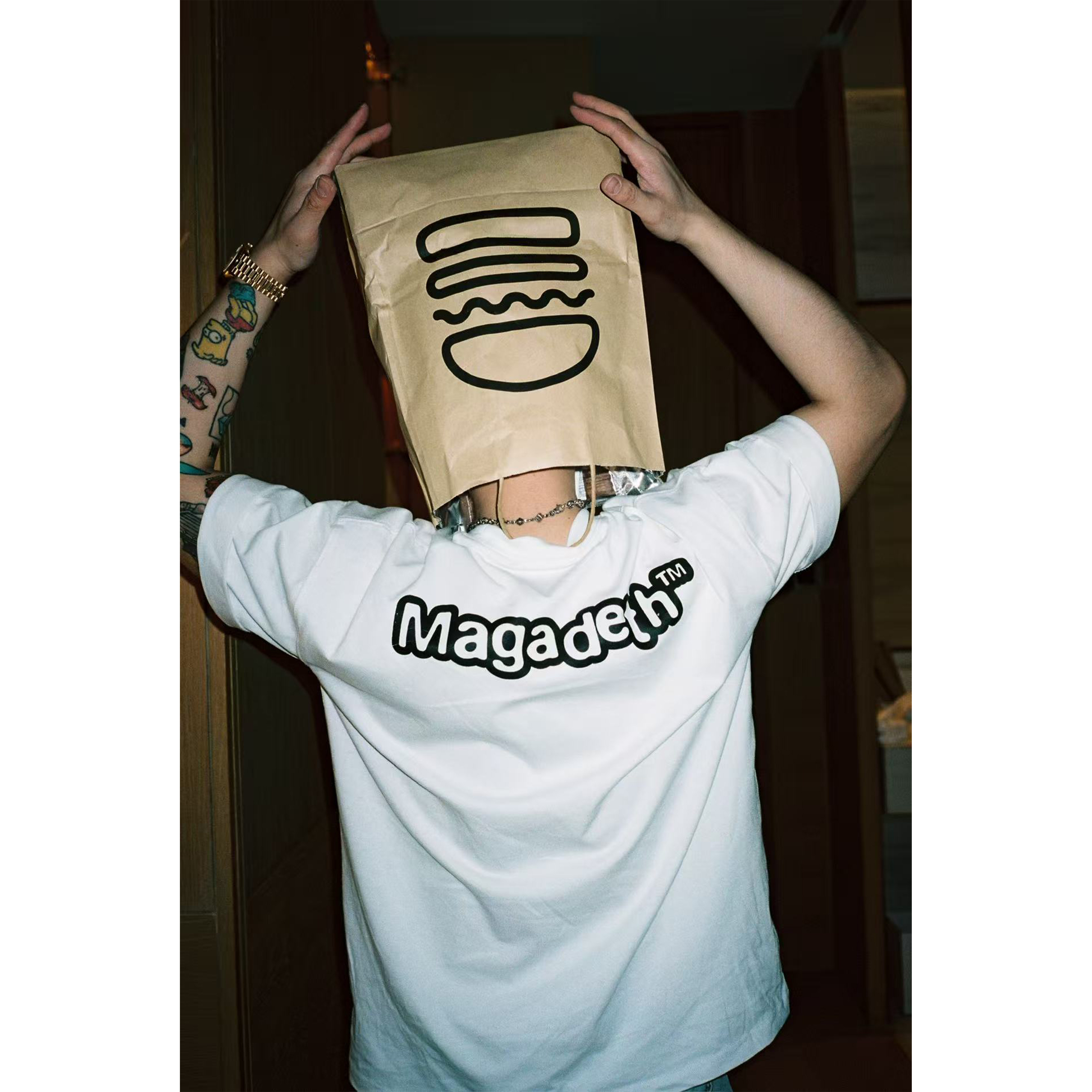 Magadeth主线经典回归logo box 爆款tee 3色夏季休闲黑白短袖男士