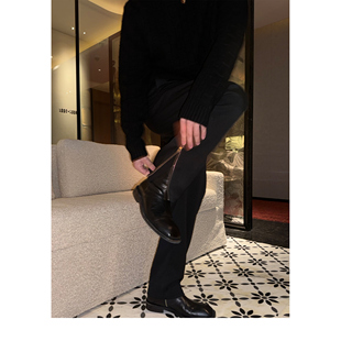 Magadeth店主私服版型超正拉索设计感超显瘦的西裤 天丝羊毛