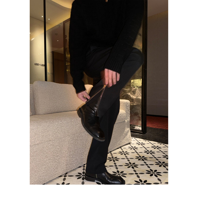 Magadeth店主私服版型超正拉索设计感超显瘦的西裤 天丝羊毛