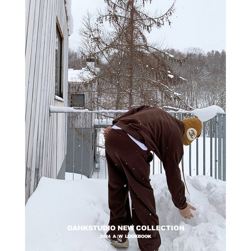 GAHKSTUDIO「年度压轴」百搭大地色卫衣套装