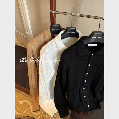 GAHKSTUDIO 长期主义老钱风经典麻花针织长袖 3色百搭万年款 自留