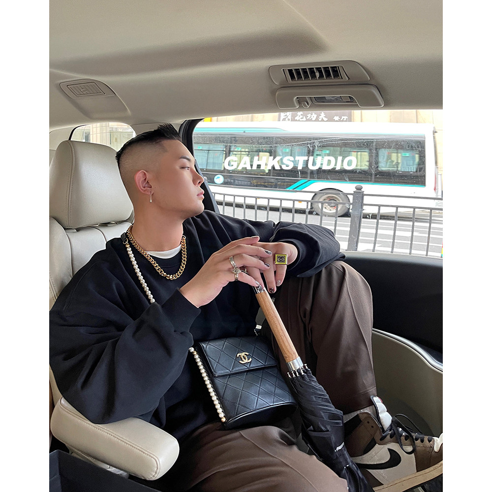 蝙蝠袖美式基础款大卫衣