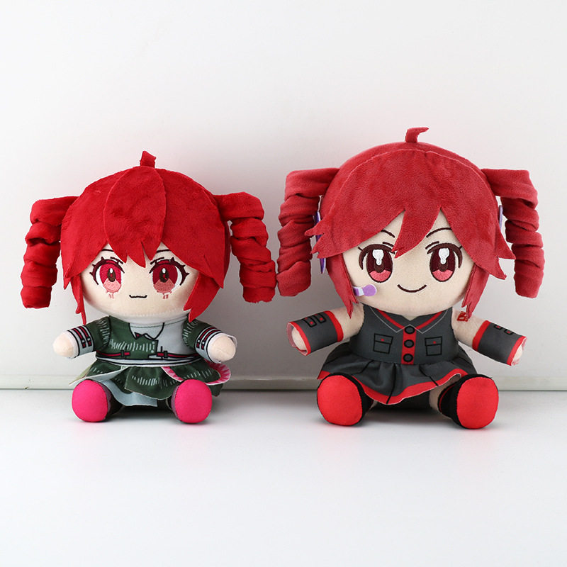 跨境新款 GSC重音teto Q版坐姿娃娃同人棉花娃娃动漫周边毛绒玩偶