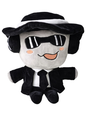跨境新品roblox plush可爱黑色西装人公仔Chance Plush毛绒玩具