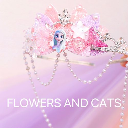 女童皇冠头饰艾莎公主生日礼物粉